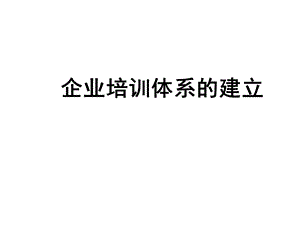 建立企业培训体系课件.pptx