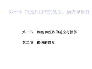 第一章细胞和组织的适应、损伤与修复课件.ppt