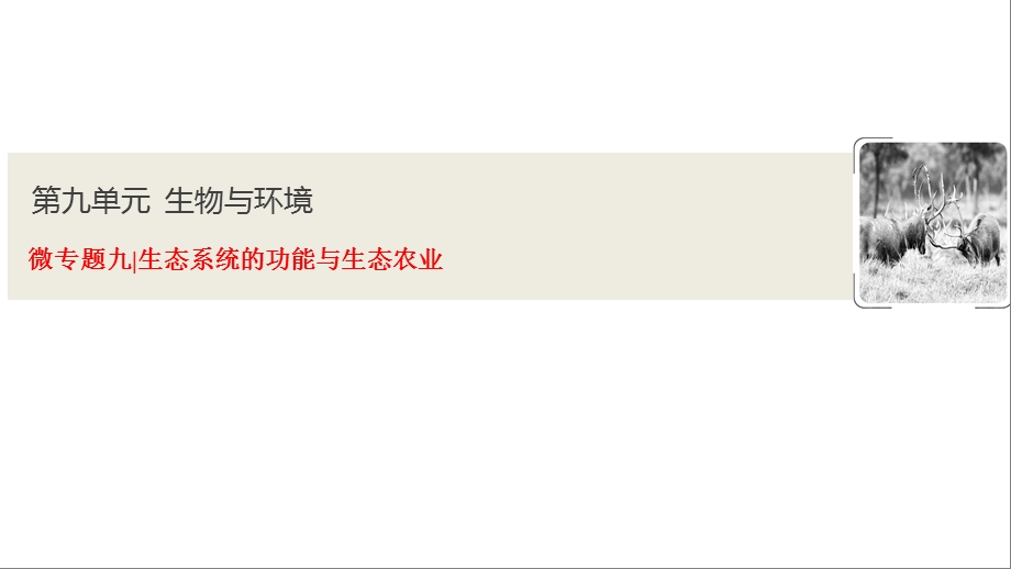 第九单元微专题九生态系统的功能与生态农业课件.ppt_第1页