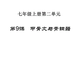 第九课甲骨文与青铜器中学历史教学园地—全国文章总量课件.ppt