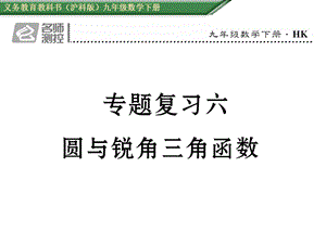 沪科版数学九年级下册专题复习六圆与锐角三角函数课件.pptx