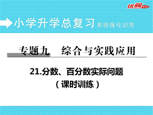 小学数学总复习系统训练：专题21分数、百分数实际问题课件(含答案).ppt