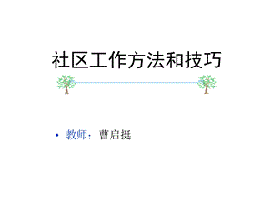 社区工作方法和技巧课件.ppt