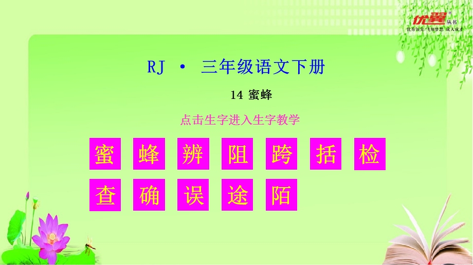 小学部编语文三年级下册高效课堂《蜜蜂》生字教学课件.ppt_第2页