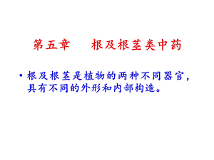 第五章根及根茎类中药概述课件.ppt