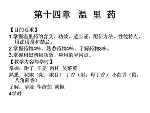 第十四章温里药课件.ppt