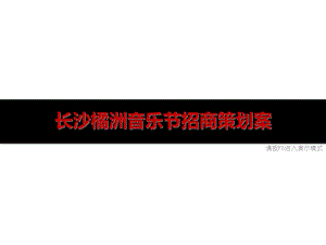 长沙橘洲音乐节招商策划案课件.ppt