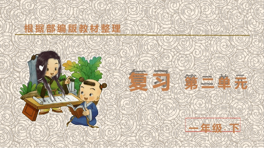 部编版小学语文一年级下册第二单元复习与测试课件.pptx_第1页