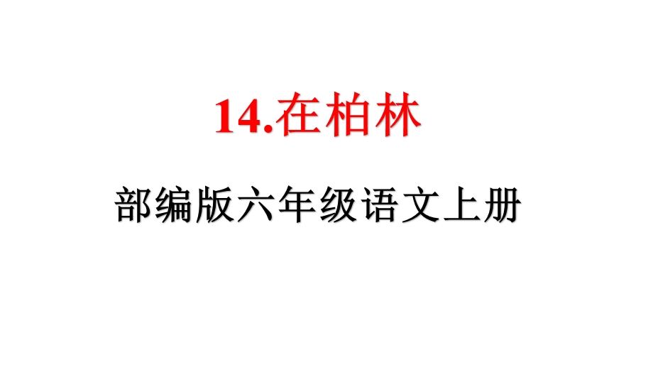 部编版六年级语文上册《14在柏林》教学课件.pptx_第1页