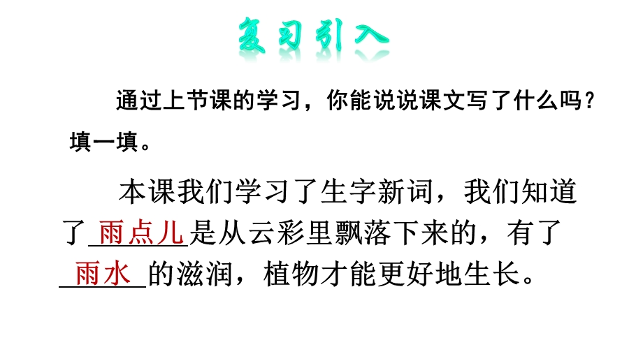 部编版一年级语文上册《雨点儿》第二课时课件.pptx_第2页