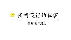 部编版小学语文四年级上册6《夜间飞行的秘密》课时课件.pptx