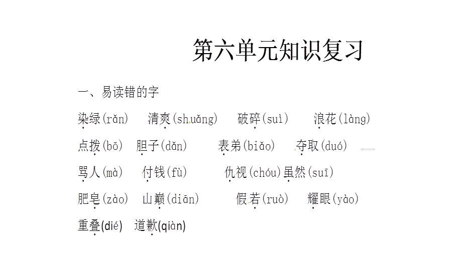 部编人教版三年级语文下册第六单元知识点复习课件.pptx_第2页