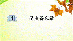 部编版三下语文4昆虫备忘录课件.ppt