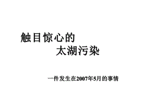 触目惊心的太湖水污染课件.ppt