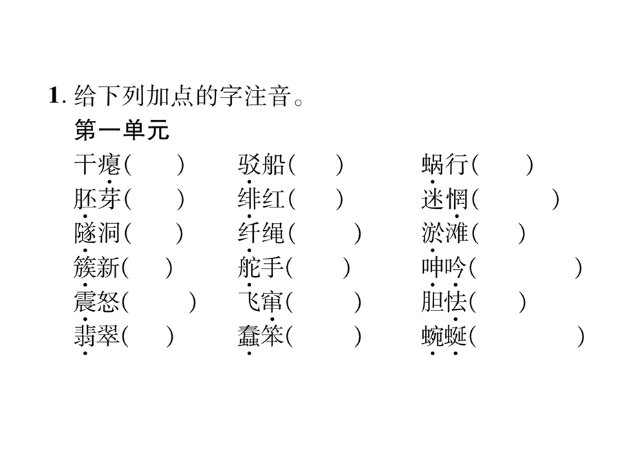 部编人教版初中语文九年级下册课件：期末专题复习同步作业课件专题1拼音与汉字(新教材).ppt_第2页