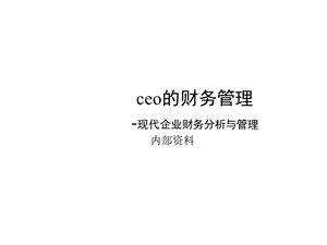 难得一见的ceo的财务知识培训精选课件.ppt