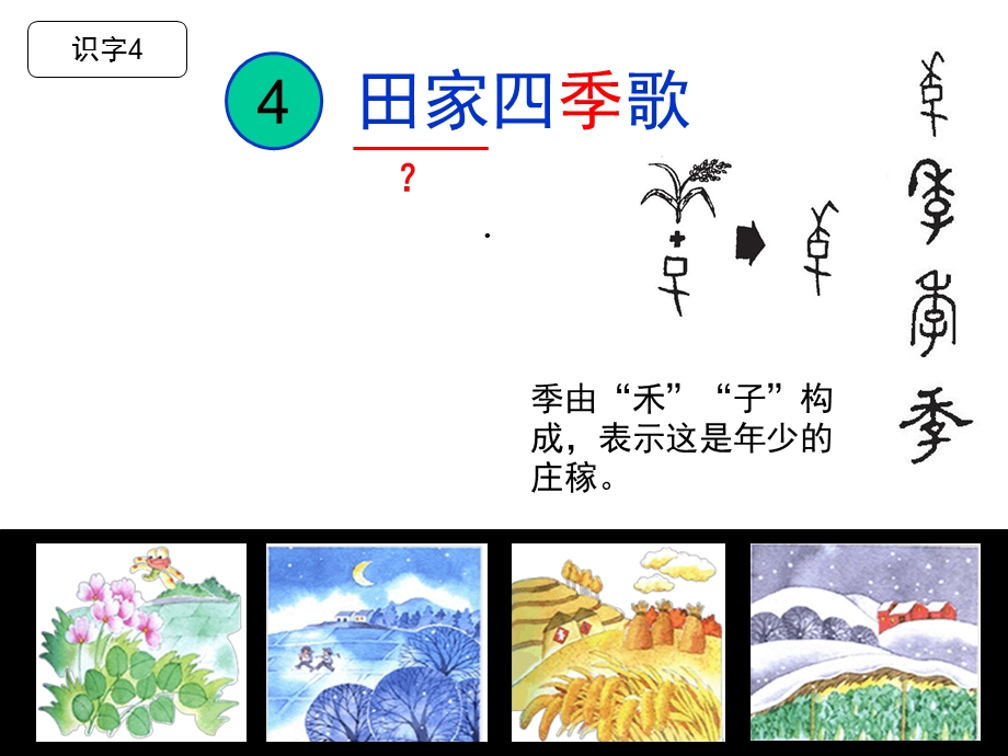 部编版人教版语文二年级语文上册识字4《田家四季歌》课件.ppt_第3页