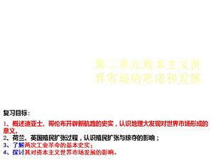 高一历史必修2第二单元资本主义世界市场的形成和发展复习(共18张)课件.ppt