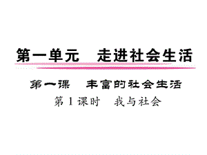 部编版八年级道德与法治上册第一课丰富的社会生活第1课时我与社会(共27张)课件.ppt