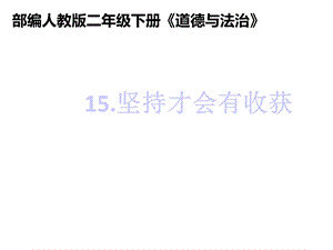 部编版二年级下册道德与法治15坚持才会有收获课件设计.pptx