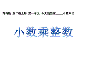 青岛版小学数学五年级上册教学课件第一单元1小数乘整数.ppt