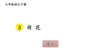 部编版三年级语文下册课件(完美版)3荷花.ppt