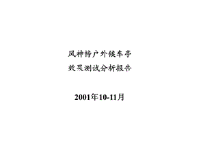 风神榜户外候车亭效果测试分析报告课件.ppt