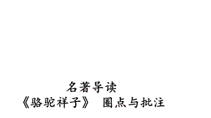 部编版七年级下册语文名著导读《骆驼祥子》圈点与批注课件.ppt