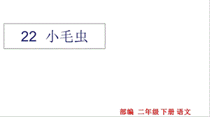 部编版二年级语文下册22小毛虫公开课课件.ppt