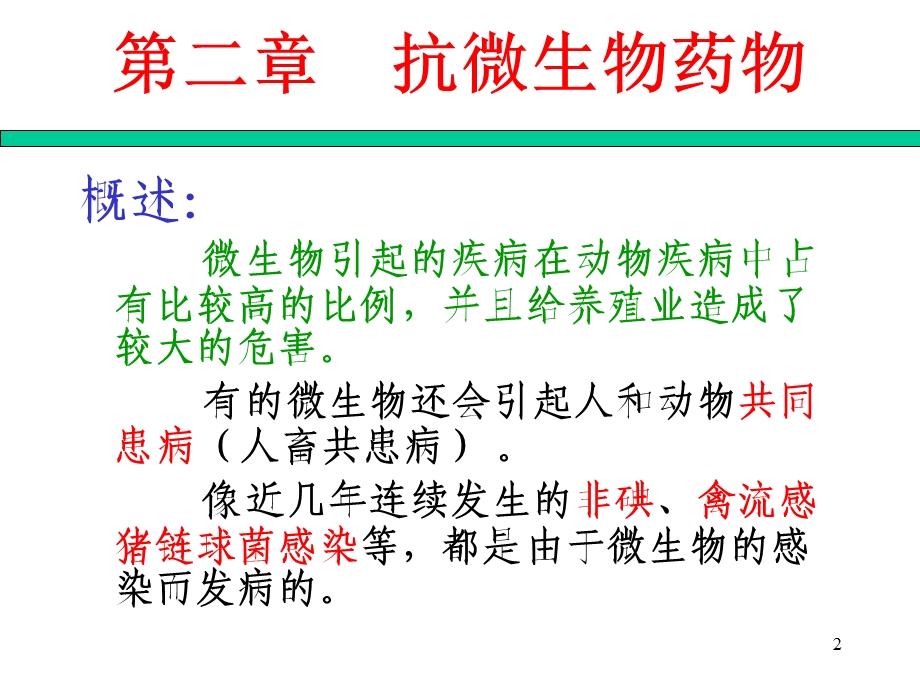 动物药理学 第二章 抗微生物药物ppt课件.ppt_第2页