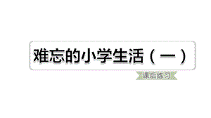 部编版六年级下语文难忘的小学生活课后练习题含答案(一)课件.ppt