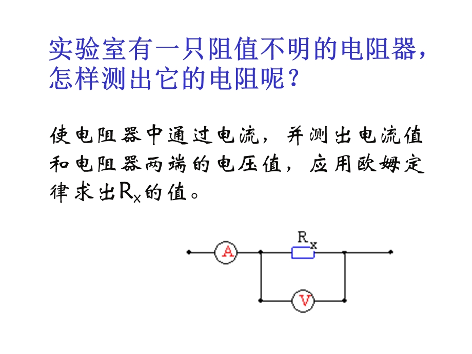 初三年级物理伏安法测电阻PPT课件.ppt_第1页