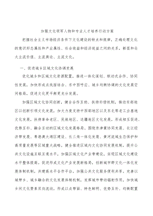 加强文化领军人物和专业人才培养行动方案.docx