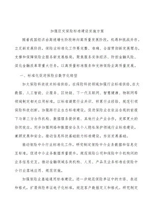 加强巨灾保险标准建设实施方案.docx