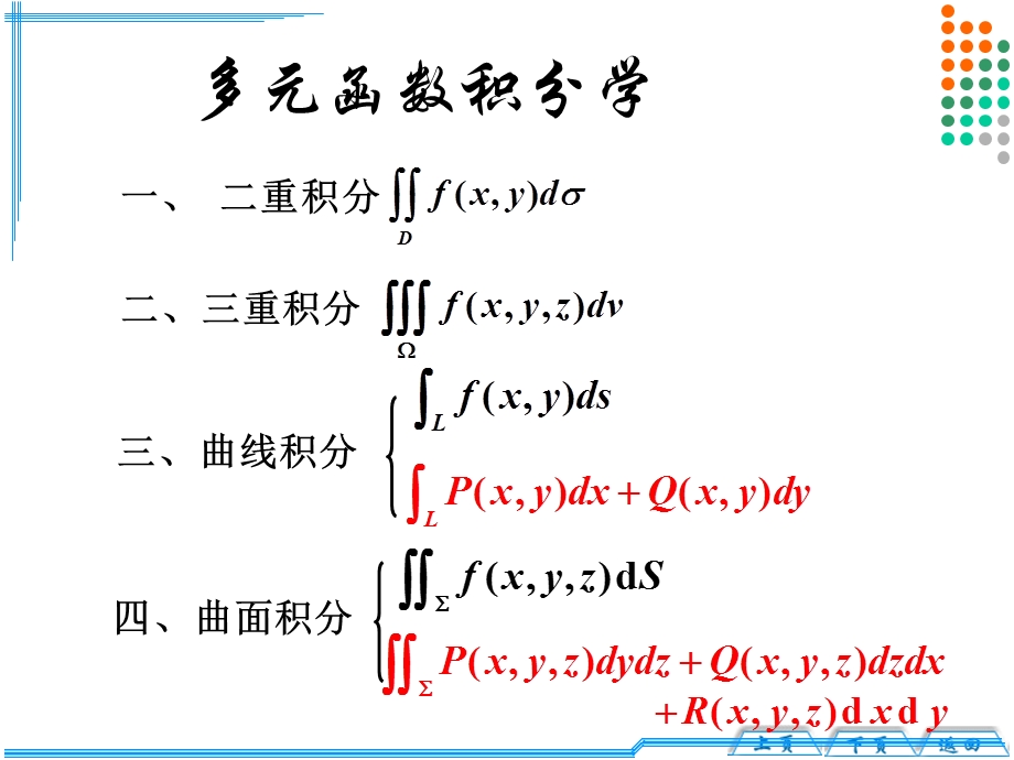 多元函数积分学期末复习(考点)ppt课件.ppt_第1页