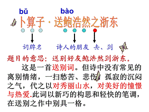 卜算子送鲍浩然之浙东 ppt课件.ppt