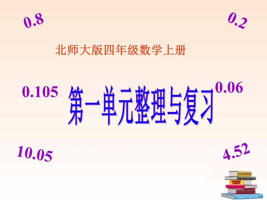 四年级数学下册 第一单元整理与复习PPT课件 北师大版.ppt_第1页