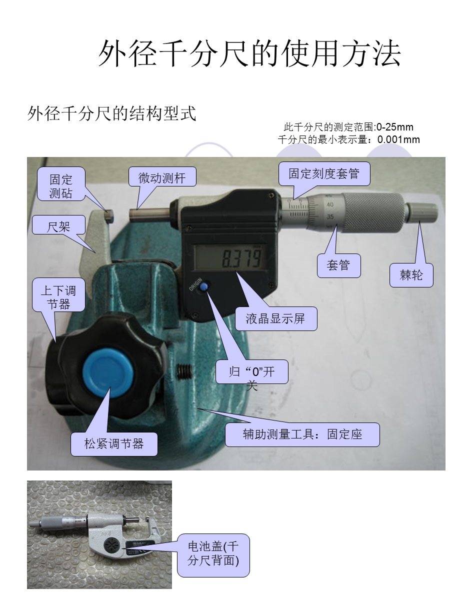 千分尺的使用方法及注意事项ppt课件.ppt_第1页