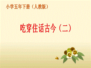 吃穿住话古今(二)PPT课件.ppt