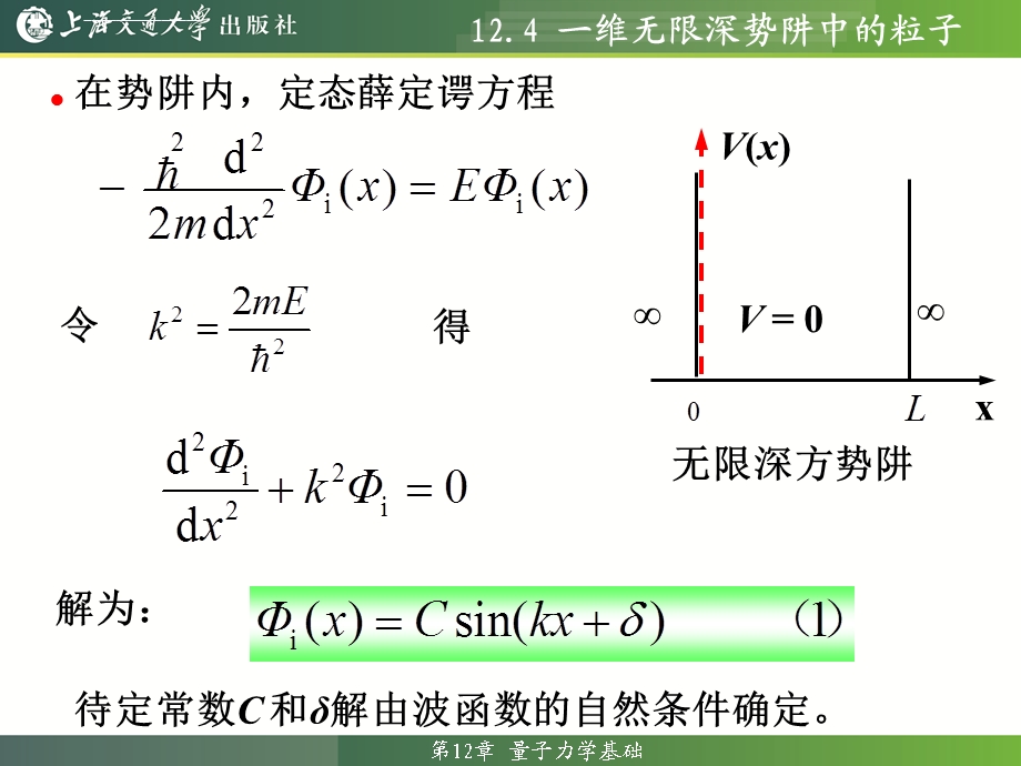 大学物理教程12.4 一维无限深势阱中的粒子ppt课件.ppt_第3页