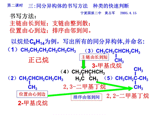 同分异构体的书写方法种类快速判断ppt课件.ppt