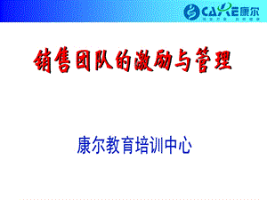 康尔销售团队的激励与管理ppt课件.ppt