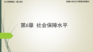 孙光德 董克用 社会保障概论(第五版)6.社会保障水平ppt课件.ppt