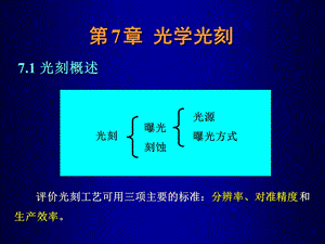 微细加工 7 光学光刻ppt课件.ppt