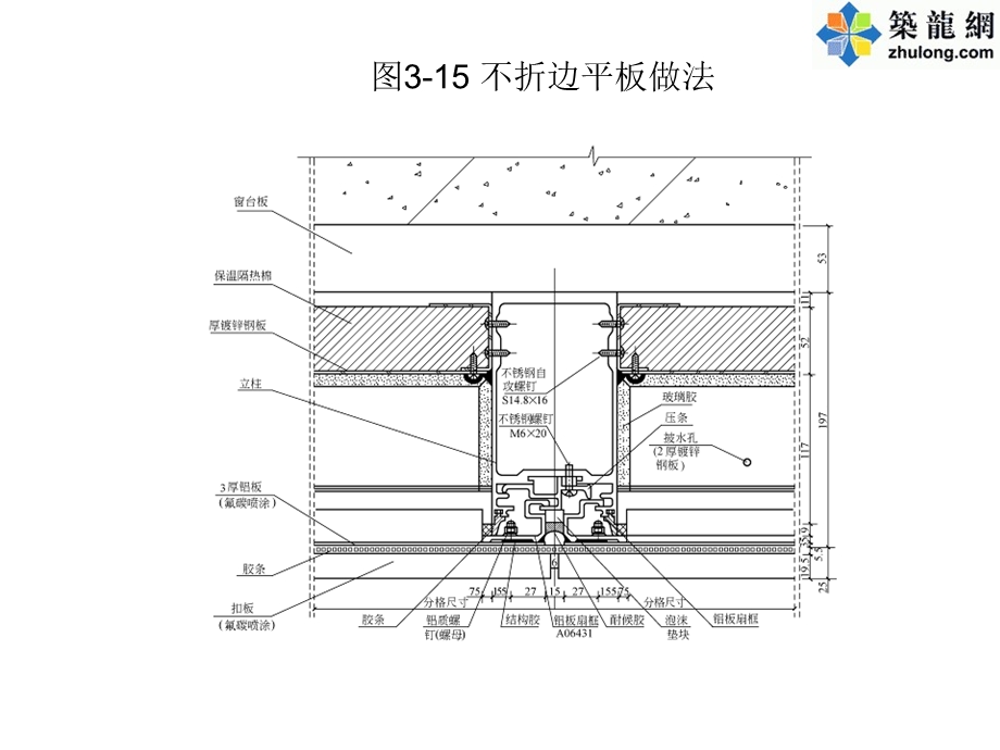 幕墙施工节点做法详图(铝板幕墙、石材幕墙、玻璃幕墙)ppt课件.ppt_第3页