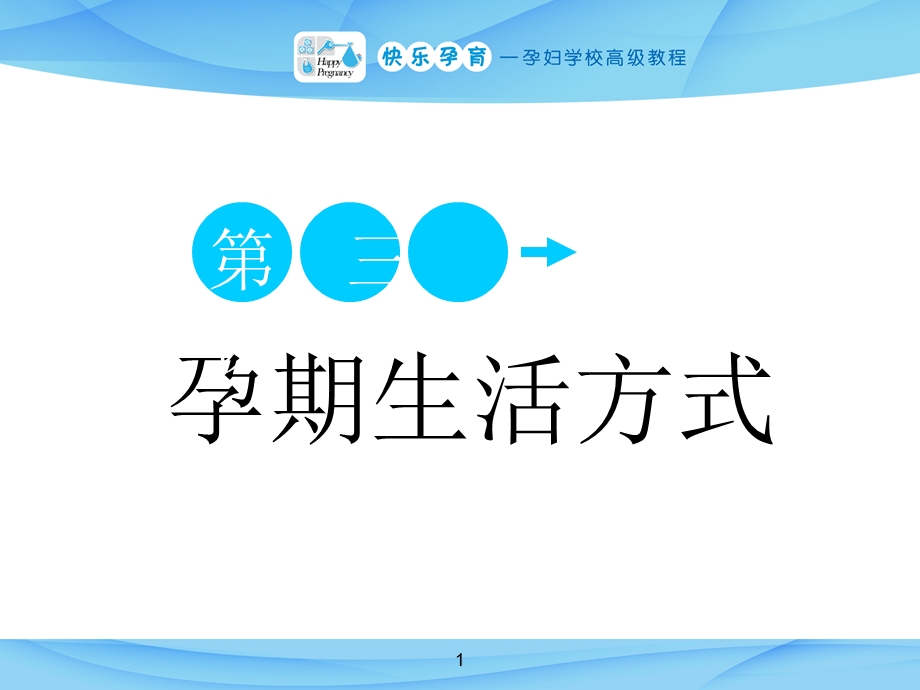 快乐孕育孕妇学校高级教程 孕期生活方式ppt课件.ppt_第1页