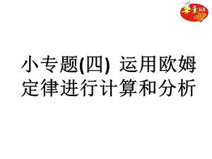 小专题(四)运用欧姆定律进行计算和分析ppt课件.ppt