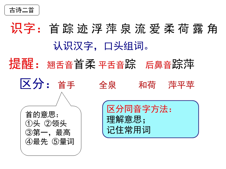 小学语文一年级下第六单元复习ppt课件.ppt_第2页