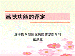 感觉功能的评定ppt课件.ppt