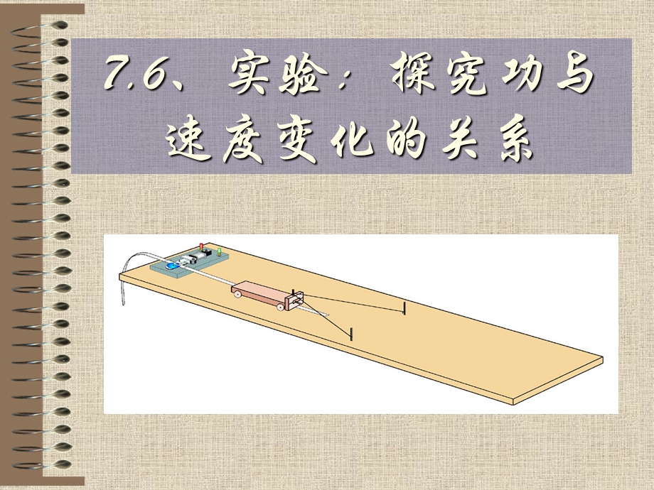 实验：探究功与速度变化的关系ppt课件.ppt_第1页